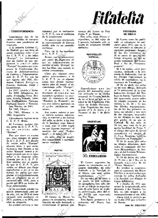 BLANCO Y NEGRO MADRID 03-02-1973 página 91
