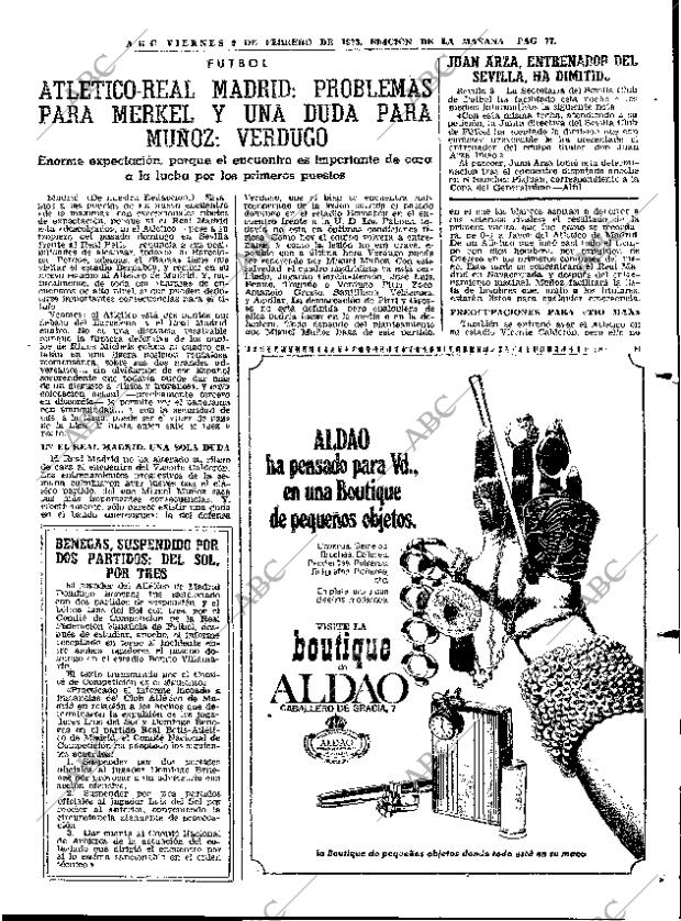 ABC MADRID 09-02-1973 página 77