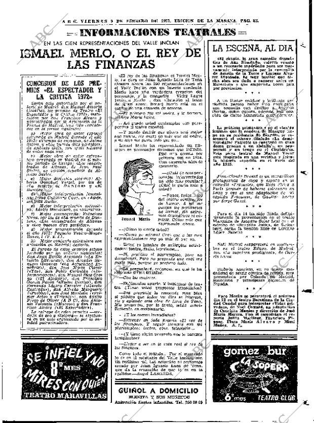 ABC MADRID 09-02-1973 página 83