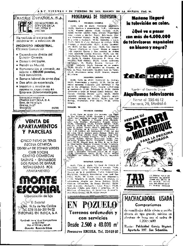 ABC MADRID 09-02-1973 página 93