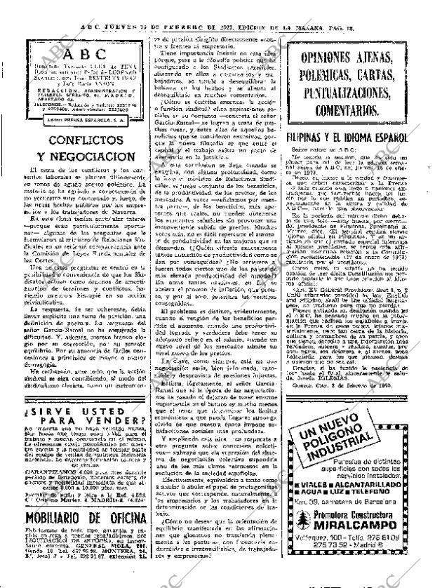 ABC MADRID 15-02-1973 página 18