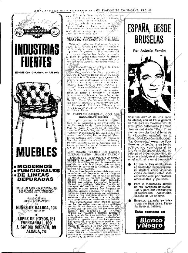 ABC MADRID 15-02-1973 página 42