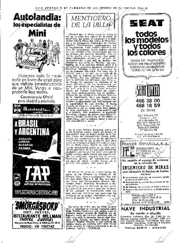 ABC MADRID 15-02-1973 página 46