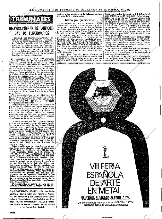 ABC MADRID 15-02-1973 página 47