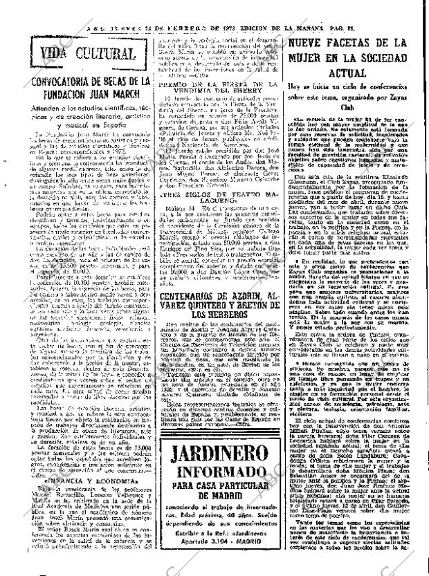 ABC MADRID 15-02-1973 página 51