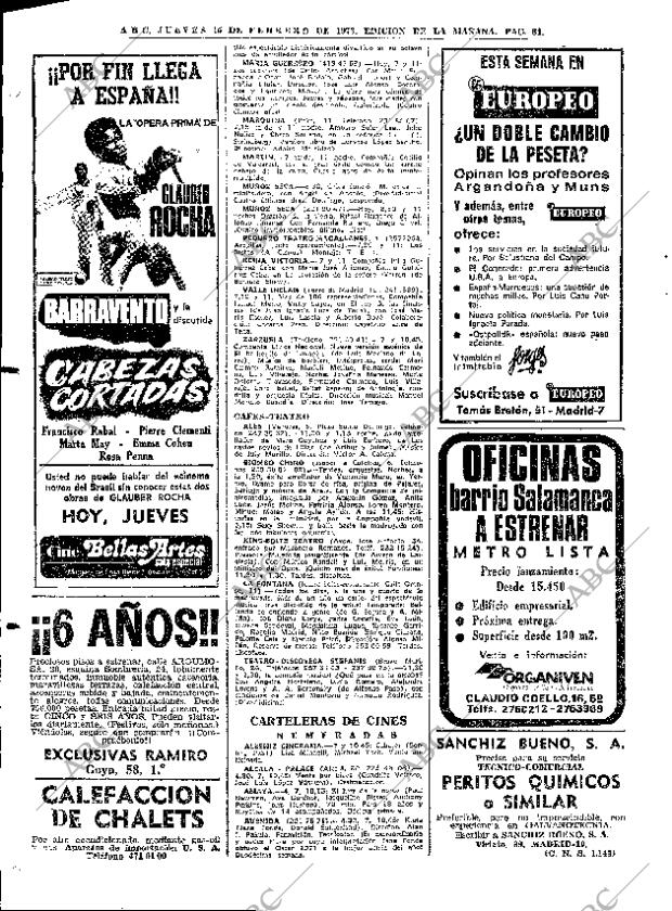 ABC MADRID 15-02-1973 página 84