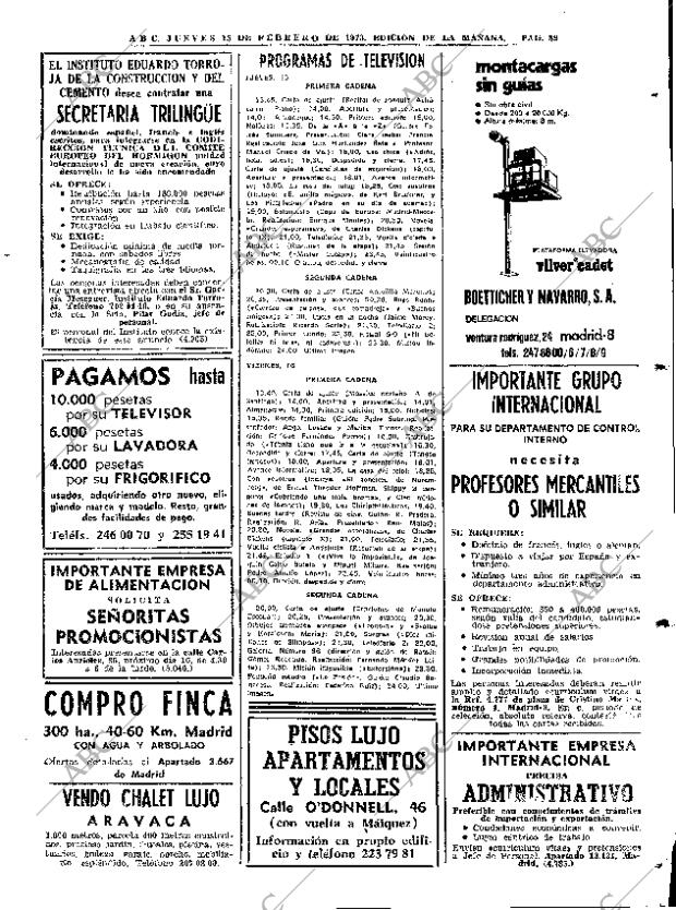 ABC MADRID 15-02-1973 página 89