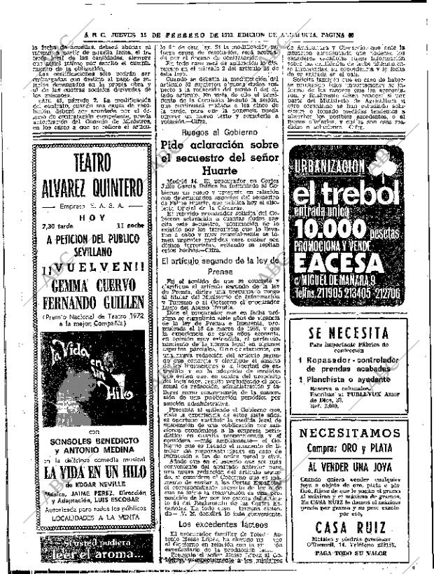 ABC SEVILLA 15-02-1973 página 40