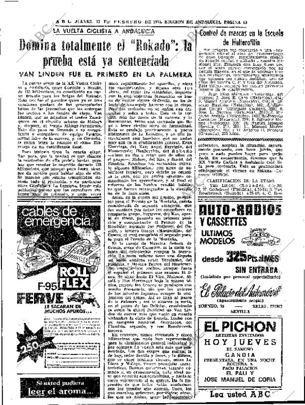 ABC SEVILLA 15-02-1973 página 63