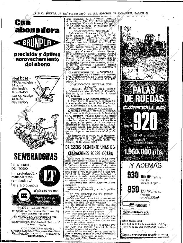 ABC SEVILLA 15-02-1973 página 64