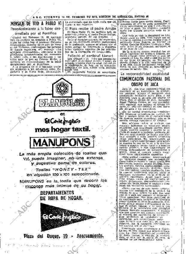 ABC SEVILLA 16-02-1973 página 25