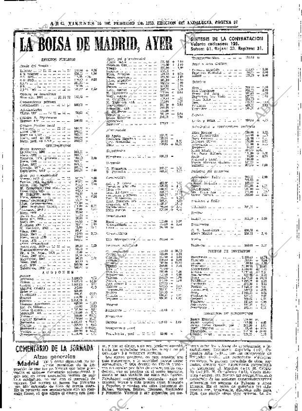 ABC SEVILLA 16-02-1973 página 27