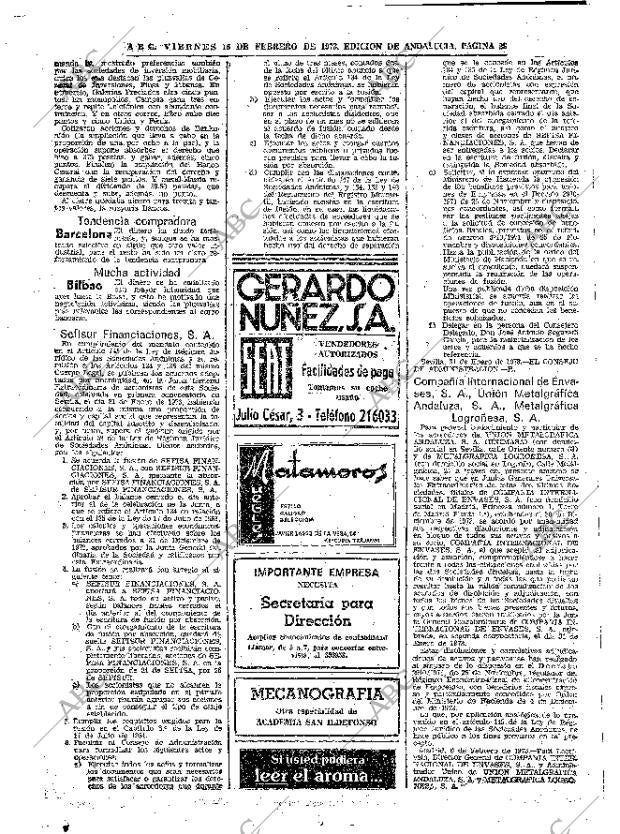 ABC SEVILLA 16-02-1973 página 28