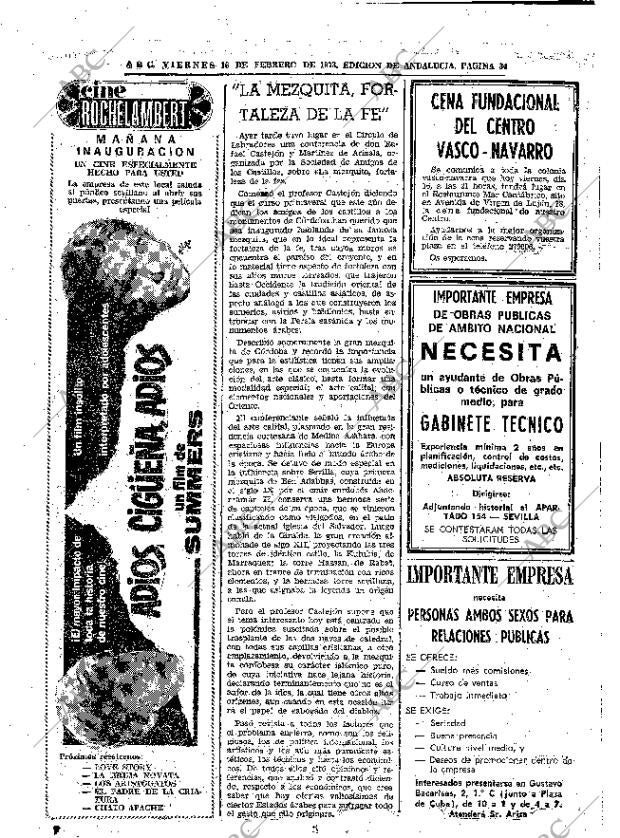 ABC SEVILLA 16-02-1973 página 34