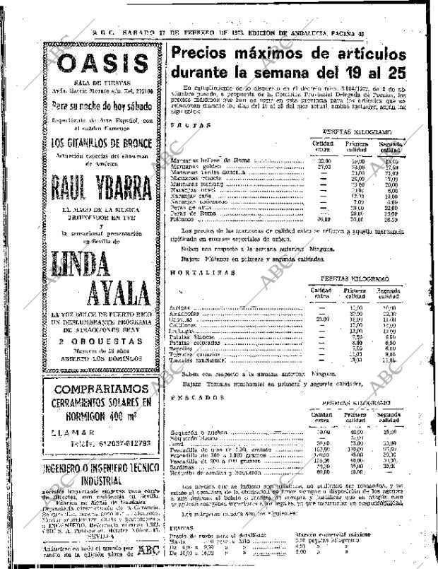 ABC SEVILLA 17-02-1973 página 40