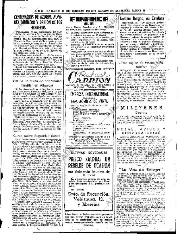 ABC SEVILLA 17-02-1973 página 43