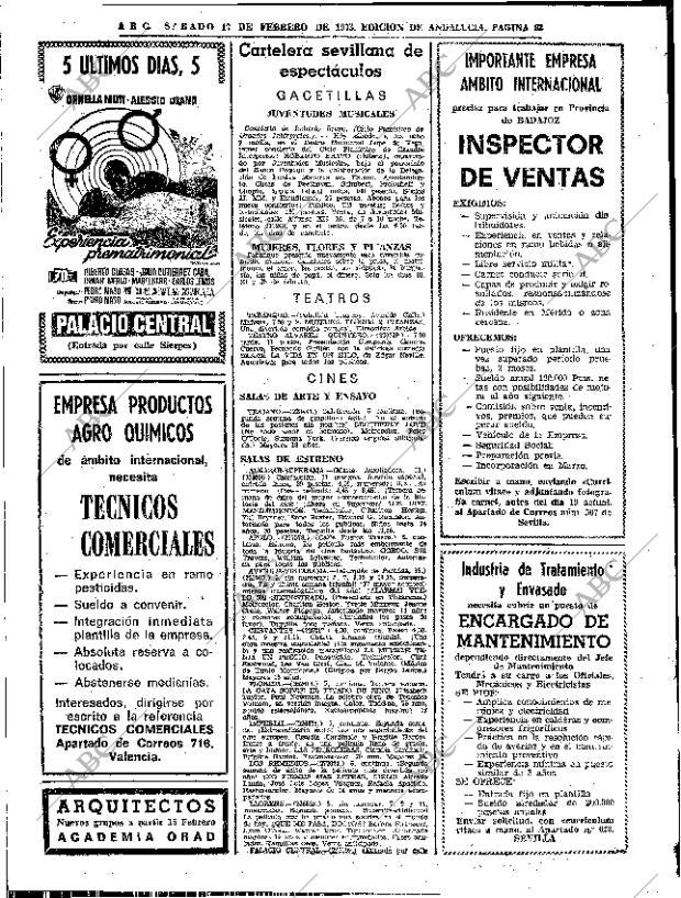 ABC SEVILLA 17-02-1973 página 92