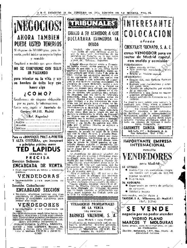 ABC MADRID 18-02-1973 página 34