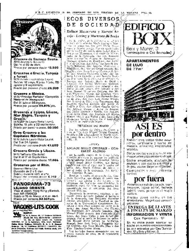 ABC MADRID 18-02-1973 página 44