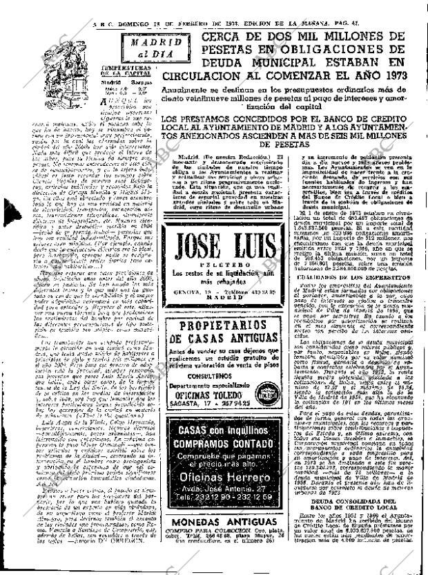 ABC MADRID 18-02-1973 página 47
