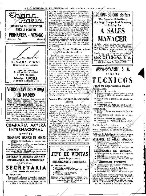 ABC MADRID 18-02-1973 página 48