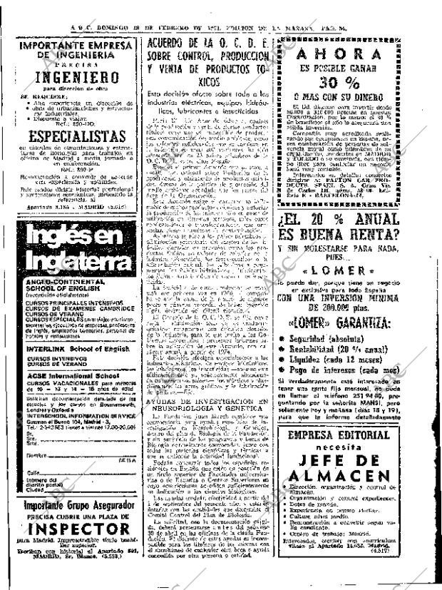 ABC MADRID 18-02-1973 página 56