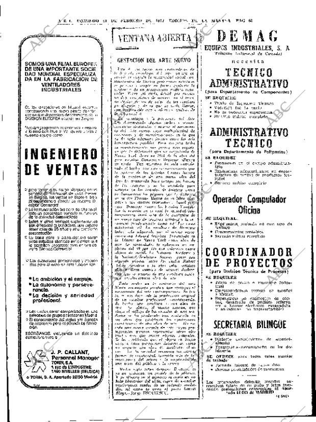 ABC MADRID 18-02-1973 página 62