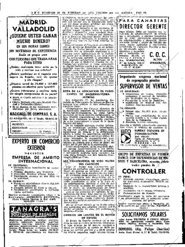 ABC MADRID 18-02-1973 página 64