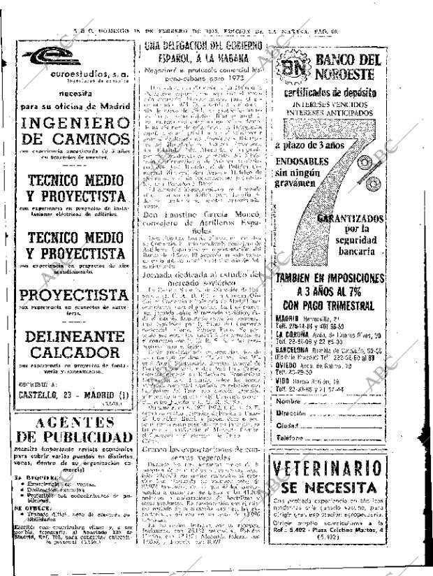 ABC MADRID 18-02-1973 página 66