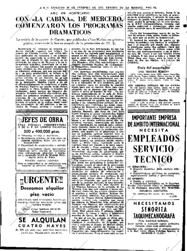 ABC MADRID 18-02-1973 página 83