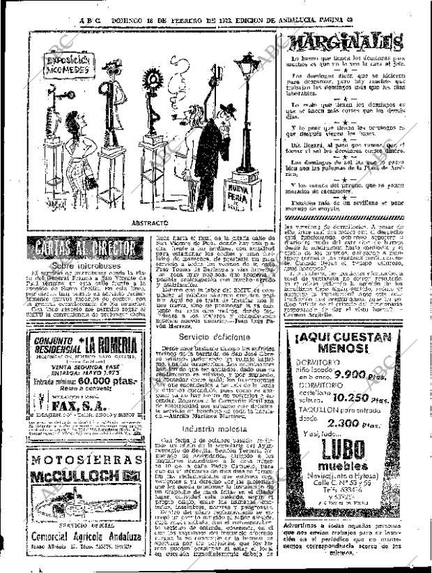 ABC SEVILLA 18-02-1973 página 49