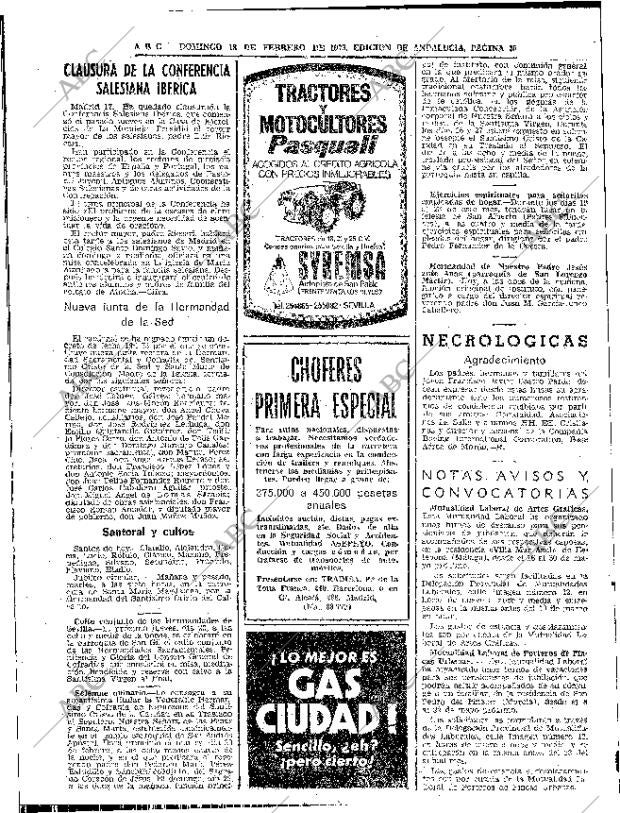 ABC SEVILLA 18-02-1973 página 56