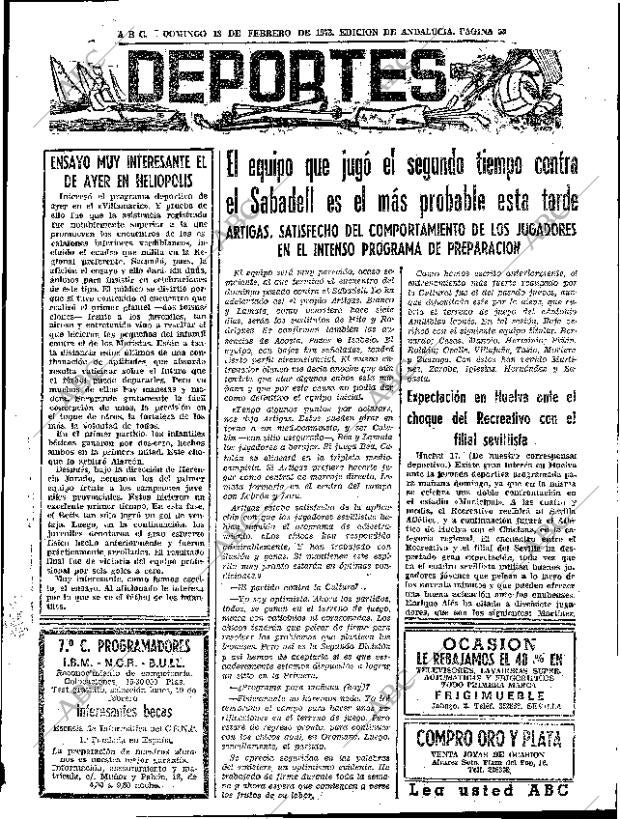 ABC SEVILLA 18-02-1973 página 59