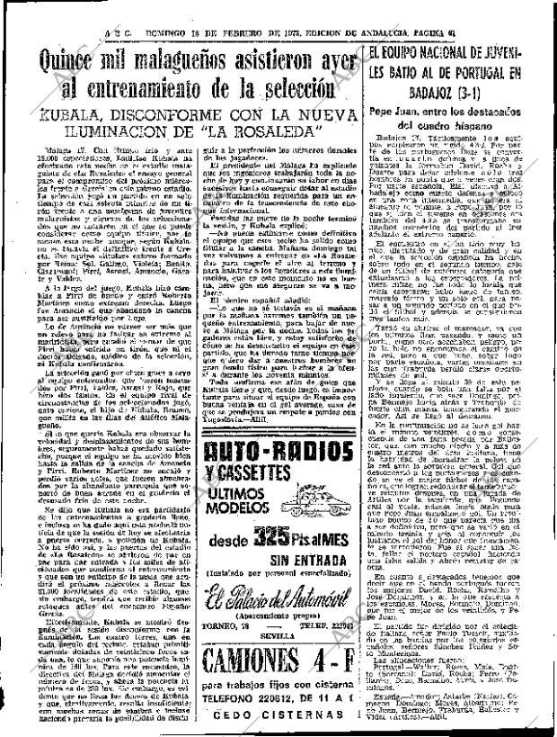 ABC SEVILLA 18-02-1973 página 61