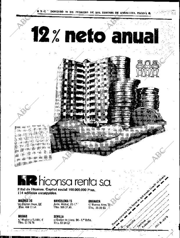 ABC SEVILLA 18-02-1973 página 62