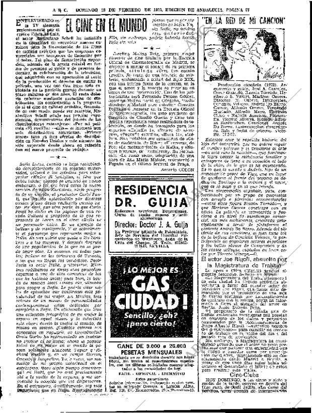 ABC SEVILLA 18-02-1973 página 67