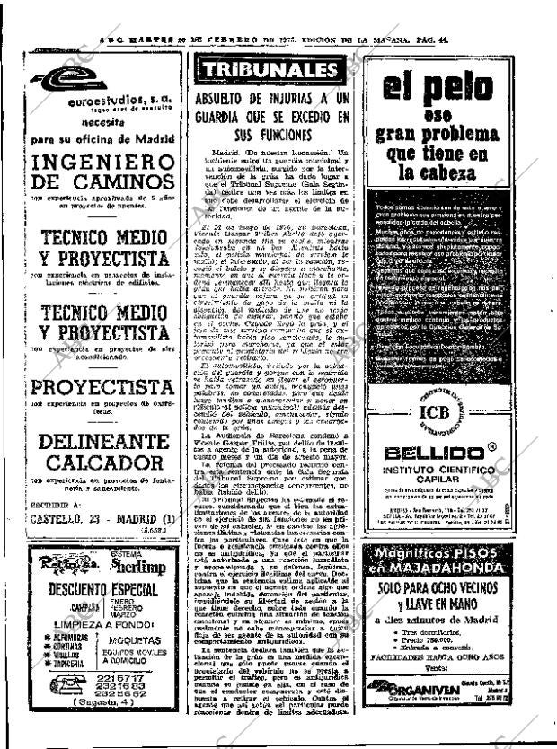 ABC MADRID 20-02-1973 página 44