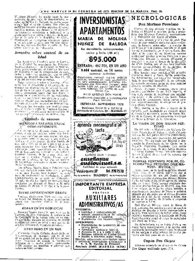 ABC MADRID 20-02-1973 página 53