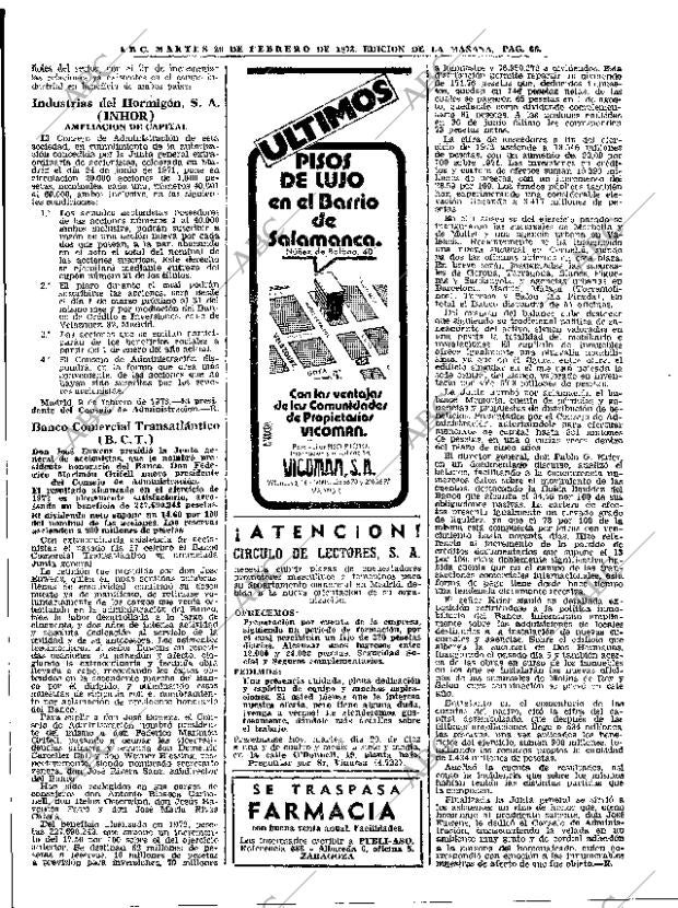 ABC MADRID 20-02-1973 página 66