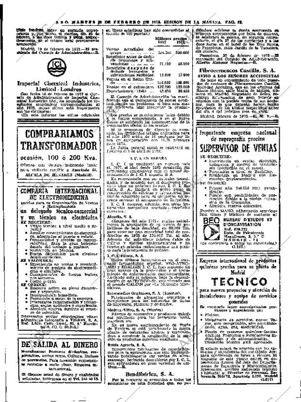 ABC MADRID 20-02-1973 página 68