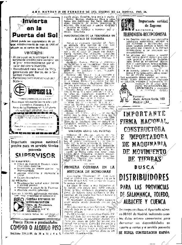 ABC MADRID 20-02-1973 página 84