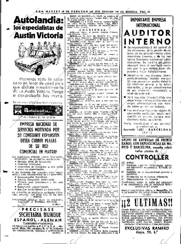 ABC MADRID 20-02-1973 página 92