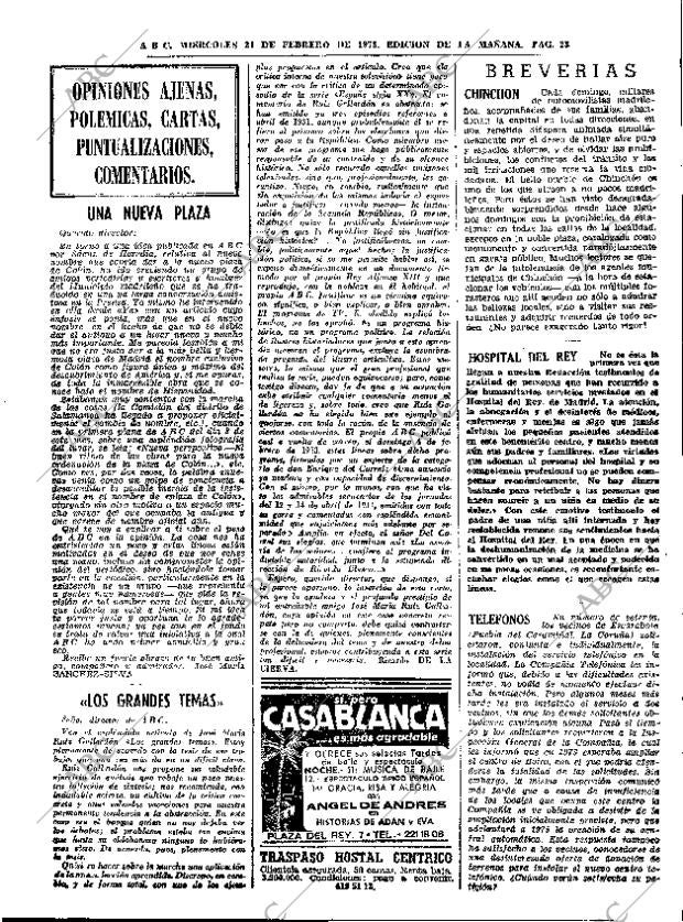 ABC MADRID 21-02-1973 página 23