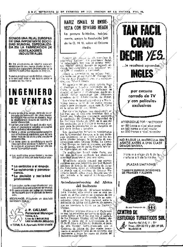 ABC MADRID 21-02-1973 página 28
