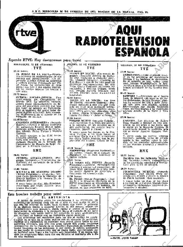 ABC MADRID 21-02-1973 página 36