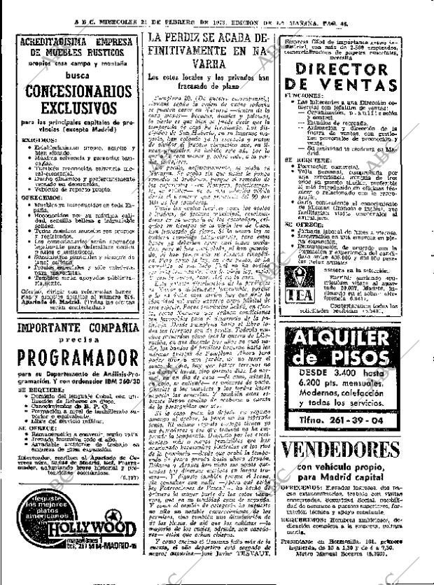 ABC MADRID 21-02-1973 página 46
