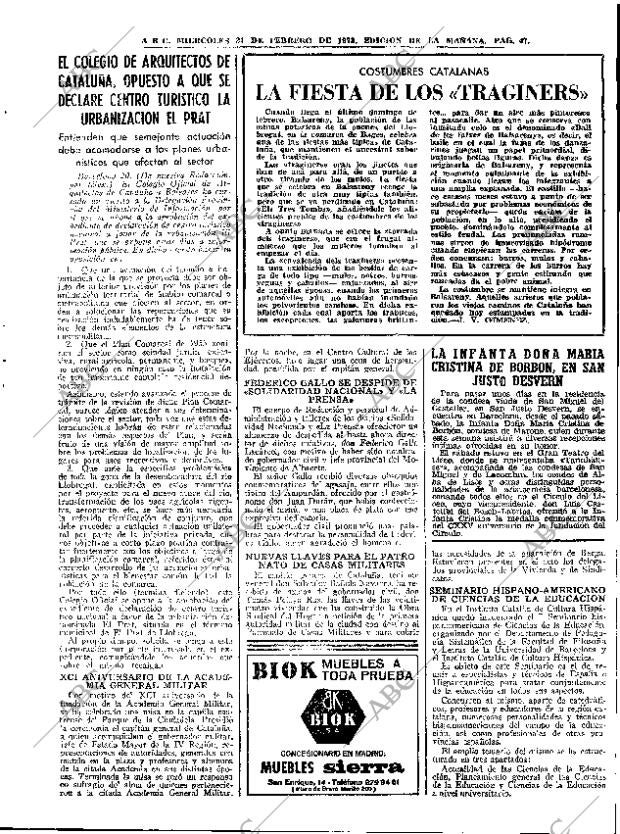 ABC MADRID 21-02-1973 página 47