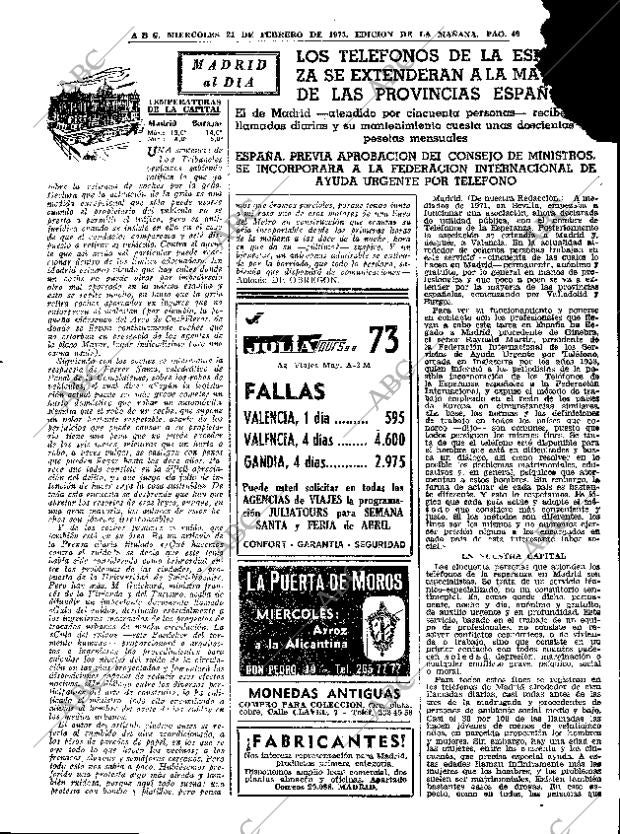 ABC MADRID 21-02-1973 página 49