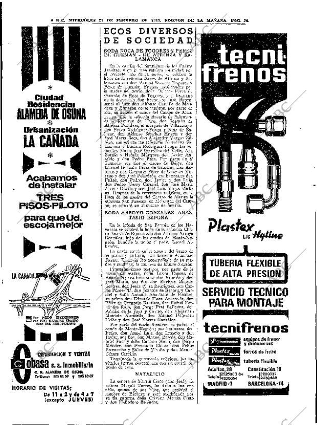 ABC MADRID 21-02-1973 página 54