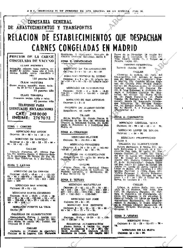 ABC MADRID 21-02-1973 página 56